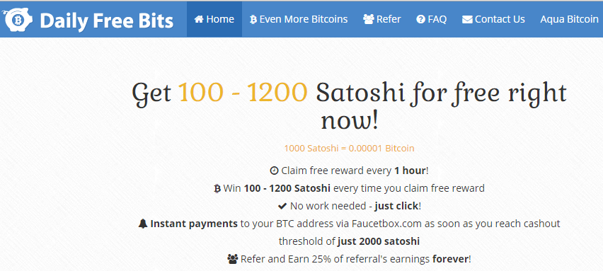 Mendapatkan Bitcoin 100 - 1200 Satoshi